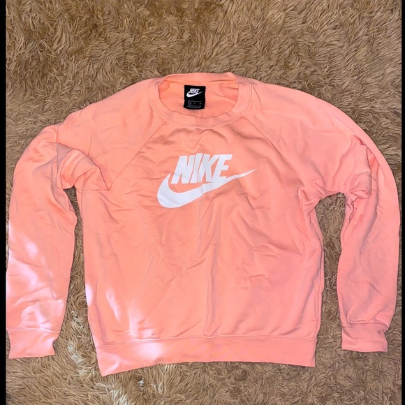 Coral Nike Essential Crewneck hoodie - Picture 1 of 2